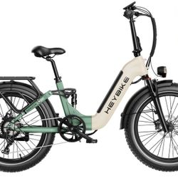 Heybike Horizon 24 Inch Fat Tire Foldable Electric Bicycle 