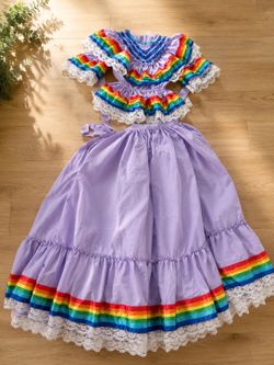 Folklorico dress size 8-10 kids