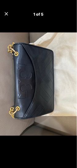 Tory Burch Black Quilted Leather Shoulder Bag