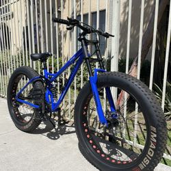 Forbknow Fat Tire Full Suspension Mountain Bike Snow Bike