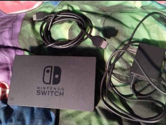 Nintendo switch dock with cords, $50