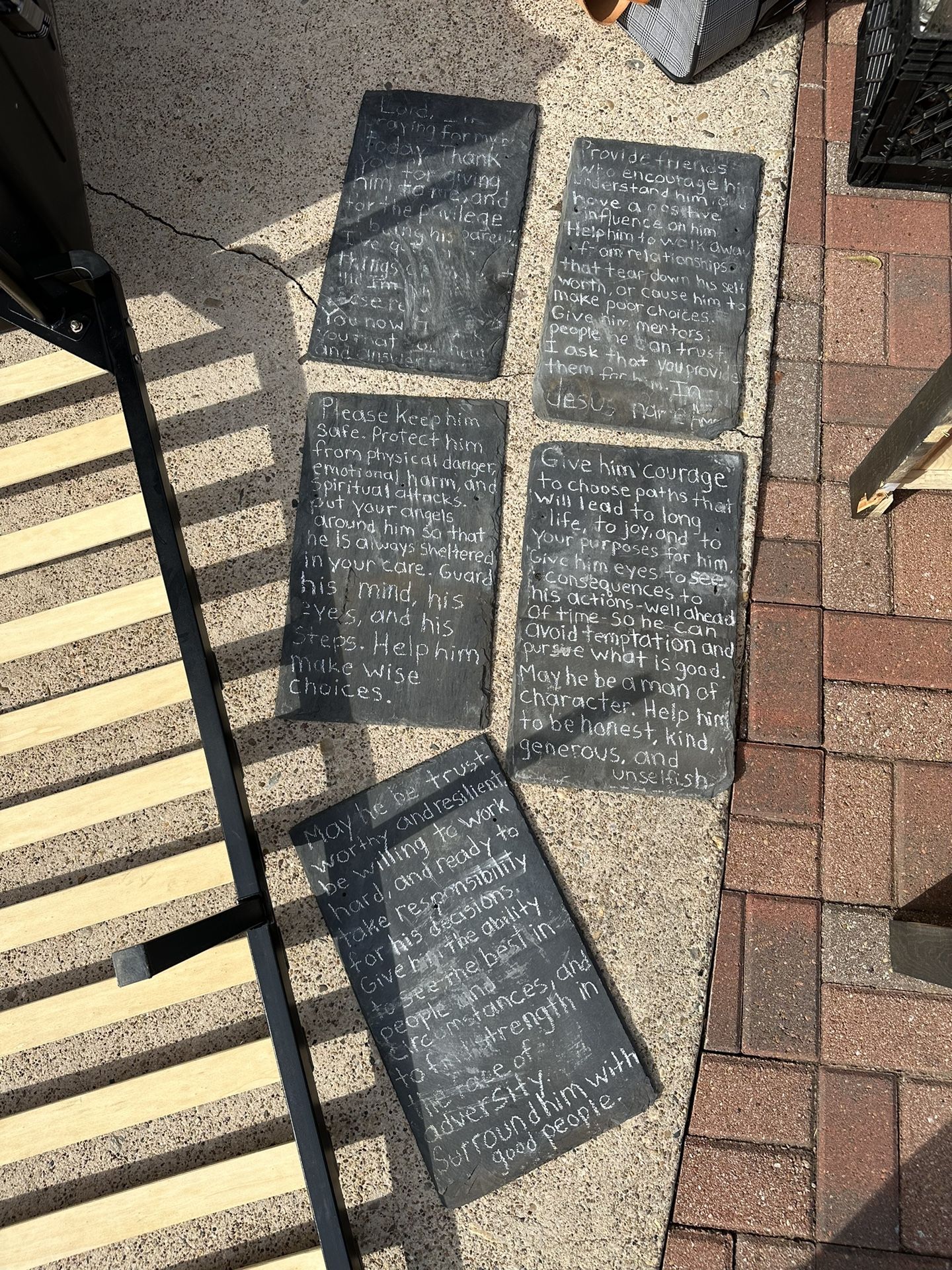 5 Large Pieces Of Slate 12 X 20