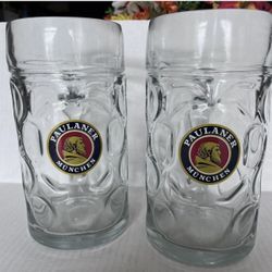 Pair of Oktoberfest Paulener Munchen Beer Steins
