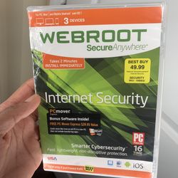 Webroot Internet Security Antivirus - Webroot Secure ANYWHERE (For 3 Devices)