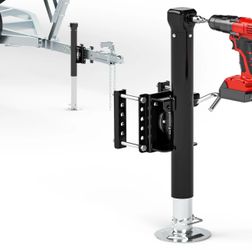 5000 lb Bolt-On Trailer Jack – Drill or Manual Adjust