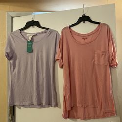 2 NEW Women’s Size XL Tees For $8