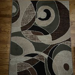 One Area Rug  For Sale. Brown Beige and Green