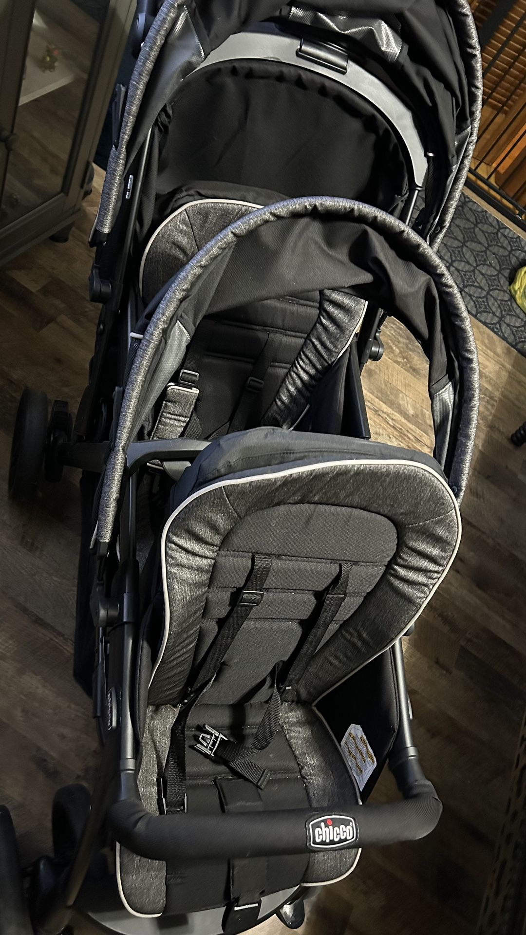 Chicco Black Double Baby Stroller