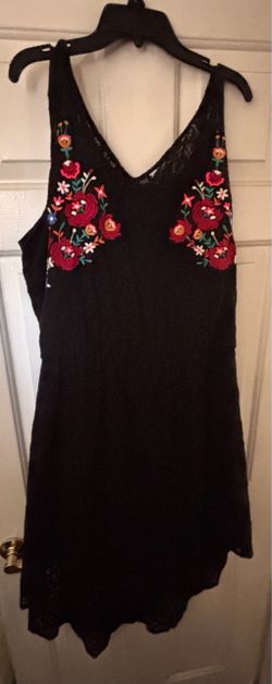 Fun black knit dress, size 16