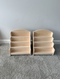 (Set of 2) Greeting Card Organizer Display Stand , 4-Tier Wooden Spice Rack