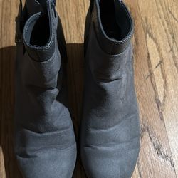 Ankle length gray suede boots size 8.5M