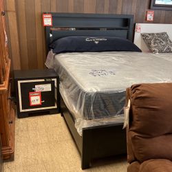 Brand, new queen, headboard, footboard rails, dresser, mirror, and nightstand for 899