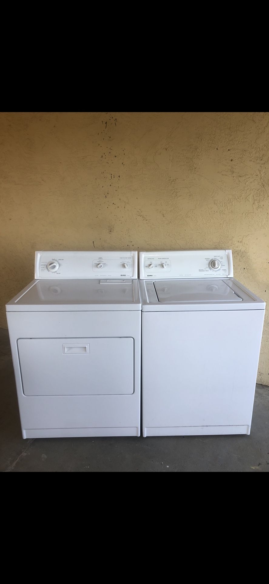 Washer&Dryer Set Kenmore’s 30 Day Warranty