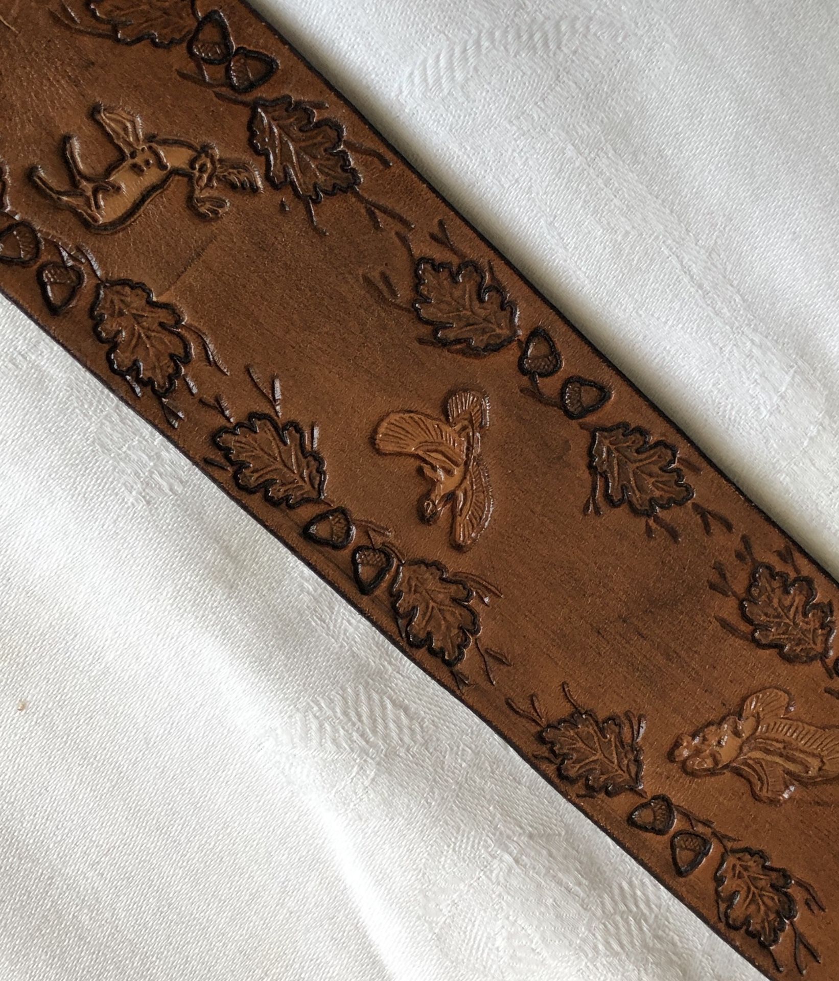 Custom Hand-Tooled Leather Guitar Strap