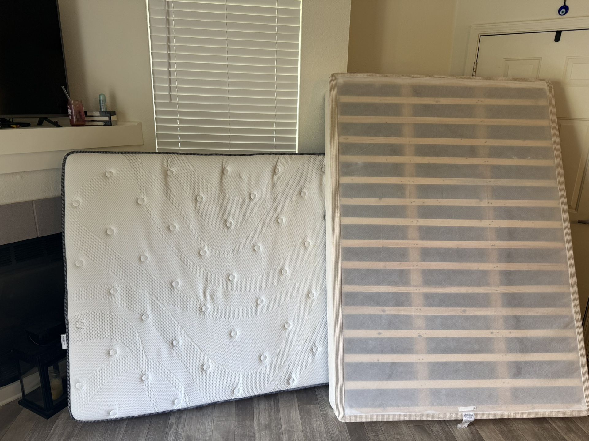 Full Size Bed, Box Spring And Frame