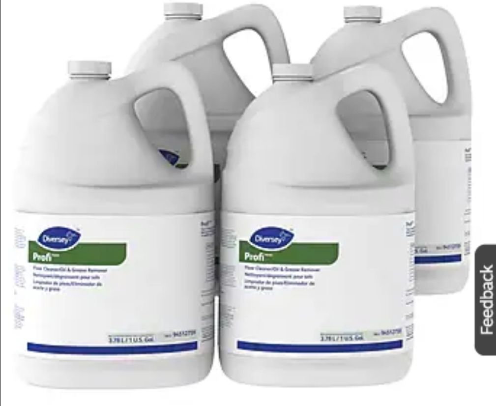 Diversey Profi Floor Cleaner/Oil & Grease Remover, 128 Oz., 4/Carton ((contact info removed)9)