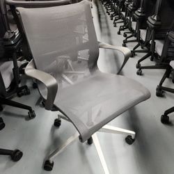 🔥LIKE NEW!🔥HERMAN MILLER SETU CHAIRS SLATE COLOR MESH GRAPHITE FRAMES WITH RIBBON ARMS MANY AVAILABLE FOR PICK-UP  - DELIVERY  - SHIPPING 