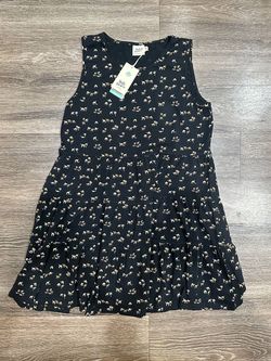 Mata Traders Organic Cotton Blend A-Line Dress Black Animal Print XL Sleeveless