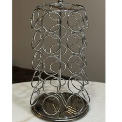 K-Cup Tower Rotating Holder 35 Cups Organizer Chrome Tree Rack 