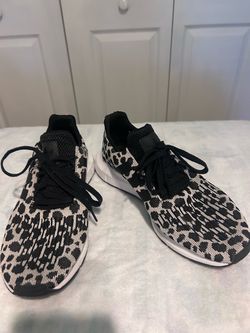 Adidas Swift Run Leopard Print Sneakers - size 9 -  size