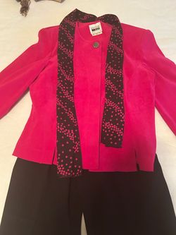 NEW! Women's Hot Pink and Black Pant Suit