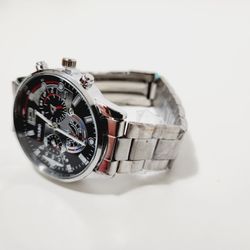 Fashion Men’s Stainless Steel Watches Luxury Quartz Wristwatch Calendar Luminous Clock Men Business Casual Watch
