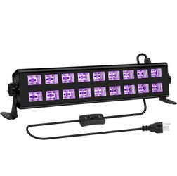 54W 18LEDs Black Light Bar for Glow Party Supplies UV Black Light Glow in The Dark Party for Blacklights Party Body Paint Birthday Music Nightclub Hal