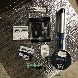 Curling Iron, Nail Care Set, Eyelashes, Eyeliner