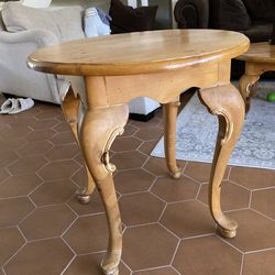 Wood side table
