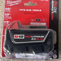 $70$. M18 18-Volt 5.0 Ah Lithium-Ion XC Extended Capacity Battery Pack 