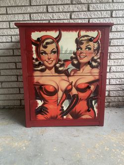 Devil pinup dresser