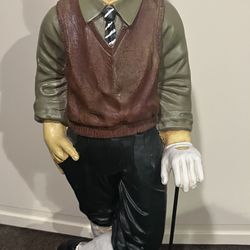 Vintage Gentlemen’s Golfer 40” Resin Statue