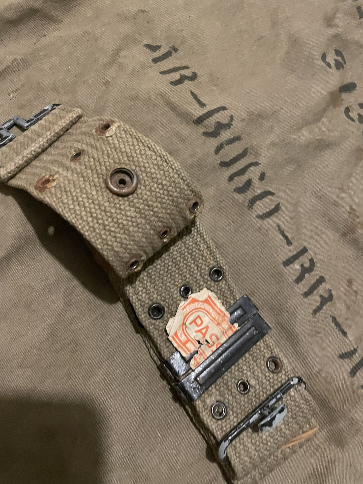 Vintage Military Sack,canteen , And BRAND New Old Stock , Strap! Collectibles & Art