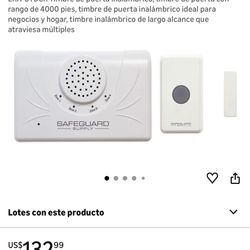 ERA-UTDCR Timbre de puerta inalámbrico, timbre de puerta con rango de 4000 pies, timbre de puerta inalámbrico ideal para negocios y hogar, timbre inal