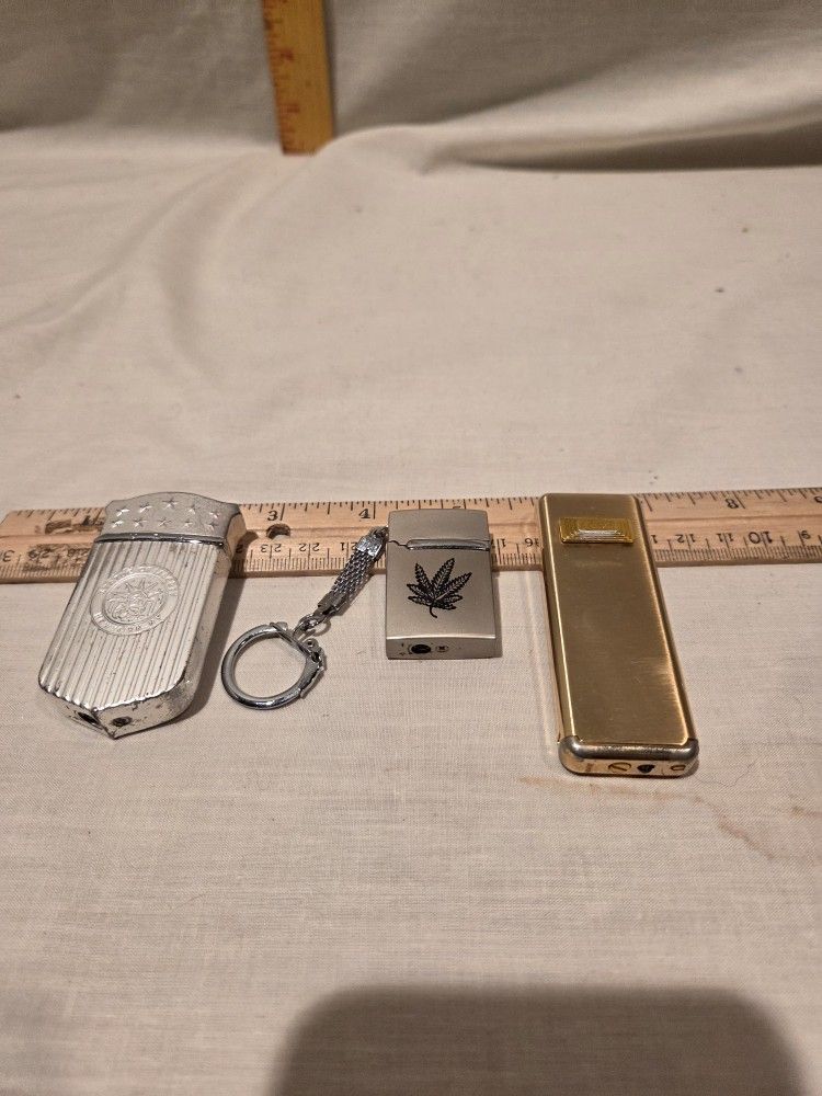 Cigarette Lighters-lot 🚬 Of 3 VTG- Butane 