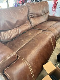 Leather Deep Reclining Couch!!