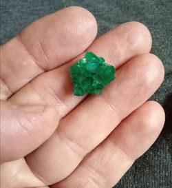 Rare Green Emerald cluster