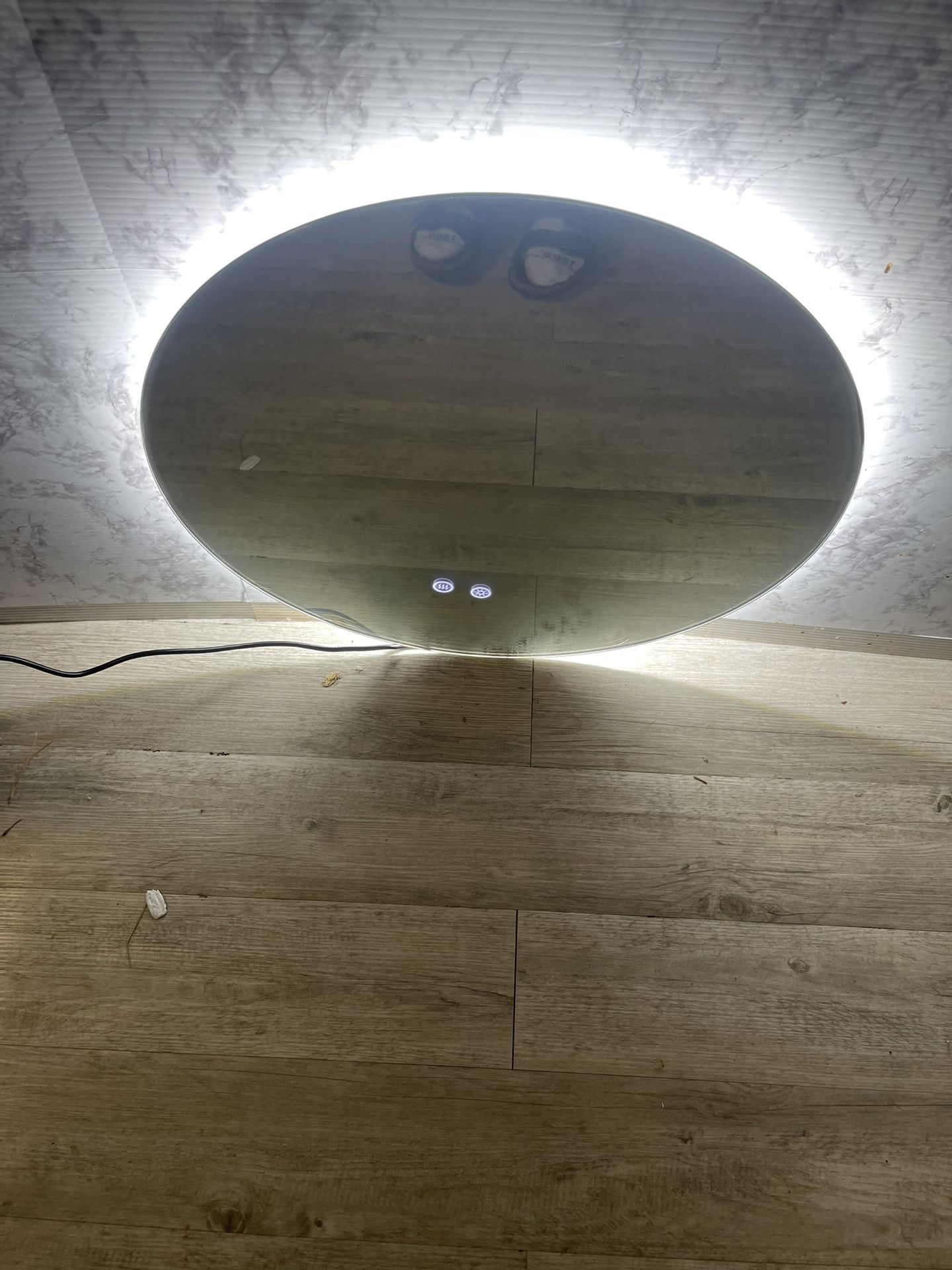 ✨ 24” Round LED Vanity Mirror – Anti-Fog & Dimmable Color Temp ✨