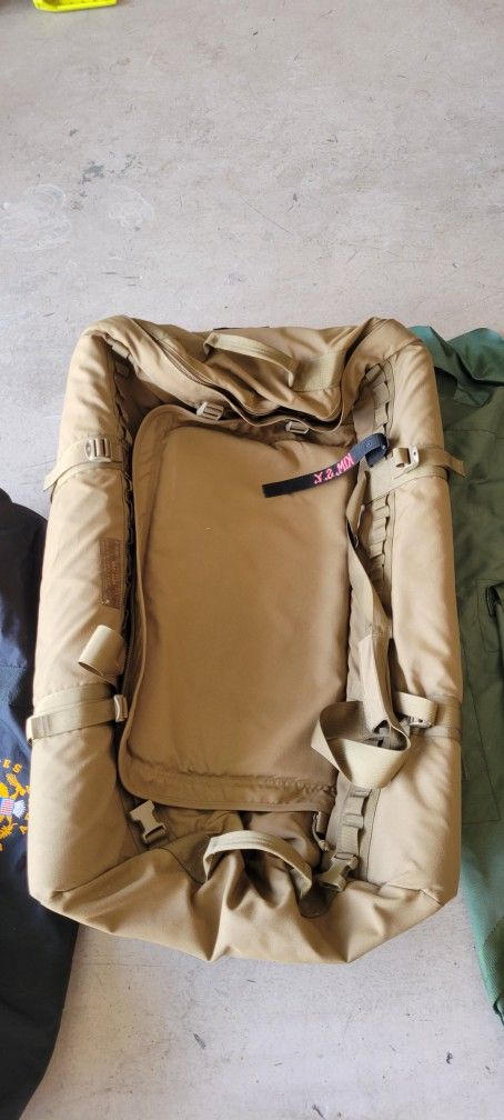 Tan Military Combat Duffle Bag Travel Size