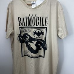 Batman 1989 Batmobile Leather Batman Logo Size XL