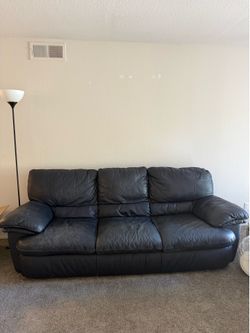 Free black leather couch