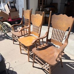Solid Oak chairs