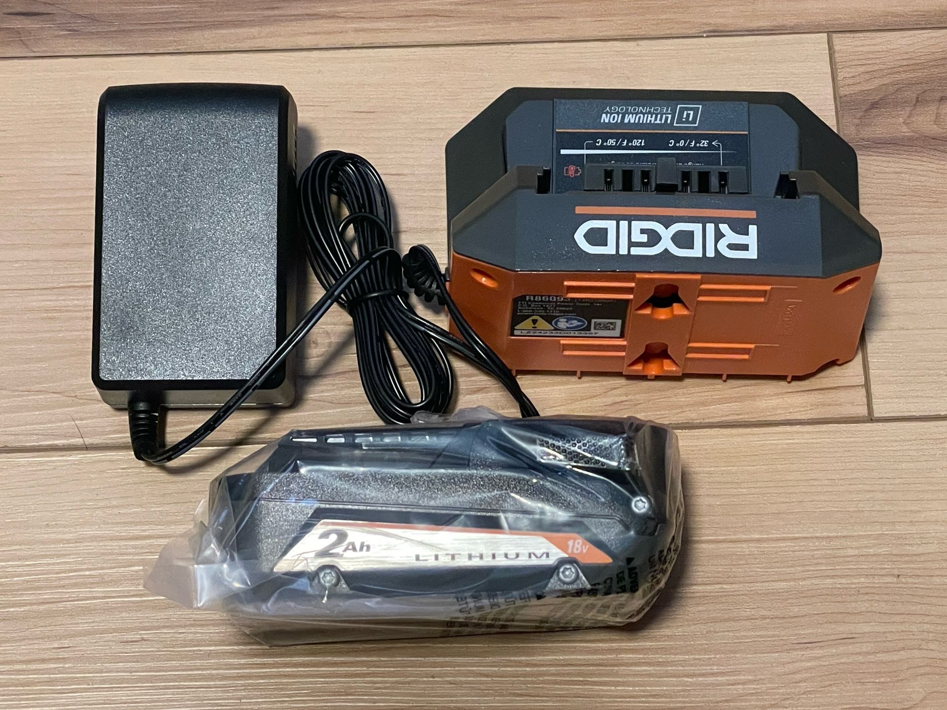 Ridgid 18V 2Ah Battery and Charger