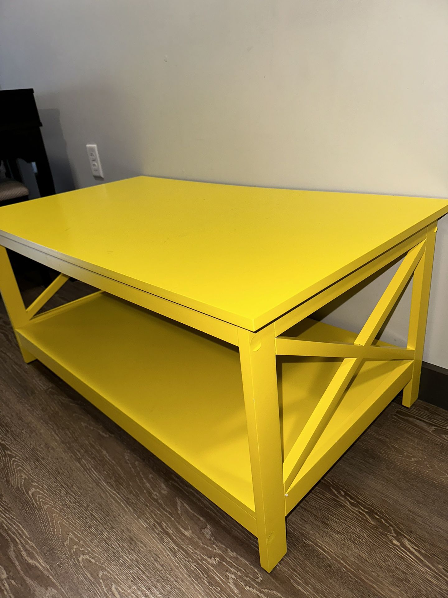 Small Yellow Coffee Table  
