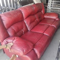 2 Leather reclining Sofas 