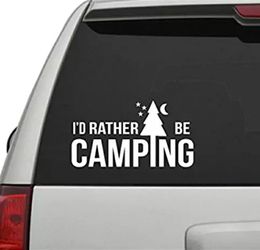 I'd Rather Be Camping Decal Sticker