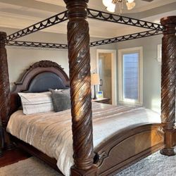 Ashley North Shore Canopy Bedroom Set (King)