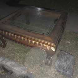 Free glass coffee table