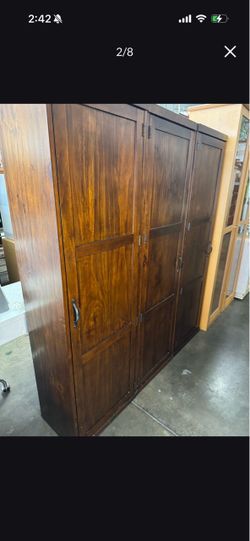 Pottery Barn Solid Wood Hall Tree/Closet/ Utility Cabinet Very Good Condition $320 each one