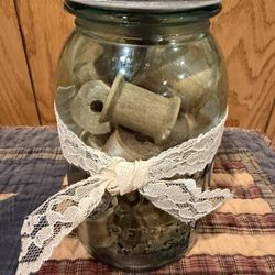 Mason Jar w/spools